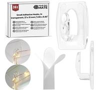 Your Day Mate Ganci adesivi piccoli, 36 pz, trasparenti, 27 x 21 mm, ganci per luci fiabesche, decorazione, cavo, luce sospesa, clip per cavi autoadesivi, mini ganci, clip di fissaggio trasparenti
