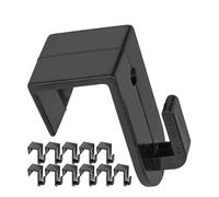 Your Day Mate Ganci per finestre da appendere, 12 pz, in Nero, ganci decorativi per ante con spessore da 12 a 17 mm, ganci per porte senza incollaggio e foratura, clip per finestre per luci fiabesche