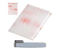 Your Day Mate Supporto in nastro a strappo, 1 coppia, trasparente-bianco, compatibile con Telepass Box 2019, 25,5 x 22 mm, pad biadesivo con chiusura, supporto per contapassi auto