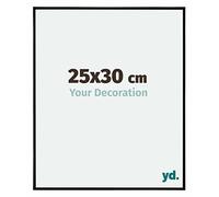 Your Decoration - Cornice 25x30 cm - Nero Opaco - Cornice Decorativa Parete in Plastica con Vetro in acryl - Antiriflesso - 25x30 Cornice - Evry