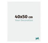 Your Decoration - Cornice 40x50 cm - Bianco Lucente - Cornice Decorativa Parete in Plastica con Vetro in acryl - Antiriflesso - 40x50 Cornice - Evry
