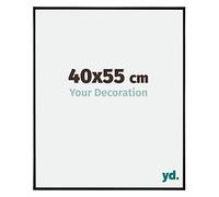 Your Decoration - Cornice 40x55 cm - Nero Lucente - Cornice Decorativa Parete in Plastica con Vetro in acryl - Antiriflesso - 40x55 Cornice - Evry