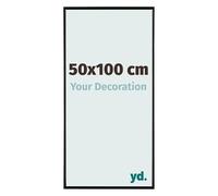 Your Decoration - Cornice 50x100 cm - Nero Lucente - Cornice Decorativa Parete in Plastica con Vetro in acryl - Antiriflesso - 50x100 Cornice - Evry