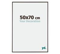 Your Decoration - Cornice 50x70 cm - Antracita - Cornice Decorativa Parete in Plastica con Vetro in acryl - Antiriflesso - 50x70 Cornice - Evry