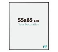 Your Decoration - Cornice 55x65 cm - Nero Opaco - Cornice Decorativa Parete in Plastica con Vetro in acryl - Antiriflesso - 55x65 Cornice - Evry