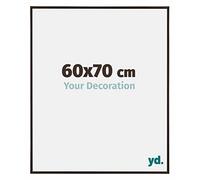 Your Decoration - Cornice 60x70 cm - Antracita - Cornice Decorativa Parete in Plastica con Vetro in acryl - Antiriflesso - 60x70 Cornice - Evry