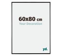 Your Decoration - Cornice 60x80 cm - Nero Lucente - Cornice Decorativa Parete in Plastica con Vetro in acryl - Antiriflesso - 60x80 Cornice - Evry