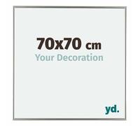 Your Decoration - Cornice 70x70 cm - Champagne - Cornice Decorativa Parete in Plastica con Vetro in acryl - Antiriflesso - 70x70 Cornice - Evry