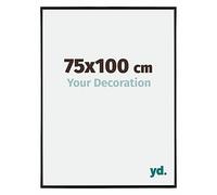 Your Decoration - Cornice 75x100 cm - Nero Lucente - Cornice Decorativa Parete in Plastica con Vetro in acryl - Antiriflesso - 75x100 Cornice - Evry