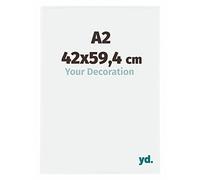 Your Decoration - Cornice A2 42x59.4 cm - Bianco Lucente - Cornice Decorativa Parete in Plastica con Vetro in acryl - Antiriflesso - A2 42x59.4 Cornice - Evry