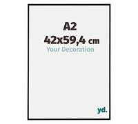 Your Decoration - Cornice A2 42x59.4 cm - Nero Opaco - Cornice Decorativa Parete in Plastica con Vetro in acryl - Antiriflesso - A2 42x59.4 Cornice - Evry