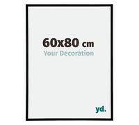 Your Decoration - Cornice per foto 60 x 80 cm, colore nero lucido, cornice in plastica con vetro acrilico - cornice 60 x 80 cm - Annecy