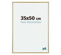 Your Decoration - Cornice portafoto 35,00 x 50,00 cm, placcata in oro, resistente ai raggi UV, antiriflesso