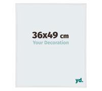 Your Decoration - Cornice portafoto 36,00 x 49,00 cm, colore: Bianco lucido, resistente ai raggi UV, antiriflesso - Annecy