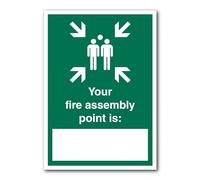 Your Fire Assembly Point Is Here, cartello in metallo 20,3 x 30,5 cm, per serie industriali e commerciali