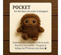 Your Furry Little Encourager - Biglietto di abbraccio di peluche, piccolo animale tascabile con carte positive, simpatico supporto emotivo, regalo ispiratore per familiari e amici, per feste di