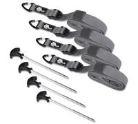 your GEAR Storm Webbing Set - 4 cinghie di tensionamento con moschettone, tiranti con picchetti per tenda, tenda, tenda da sole