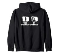 Your Girlfriend My Girlfriend Arpa Fidanzato Arpista Divertente Felpa con Cappuccio
