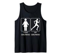 Your Girlfriend vs. My Girlfriend Funny Running Design Canotta