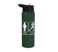 Your Girlfriend vs. My Girlfriend Funny Running Design Stainless Steel Insulated Water Bottle