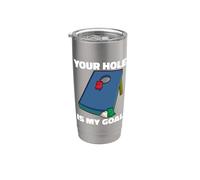 Your hole Is My Goal Cornhole Bags Corn hole Board Cornhole Bicchiere termico in acciaio inox doppia parete