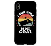 Your Hole Is My Goal Divertente Cornhole Giocatore Corn Star Custodia per iPhone XS Max