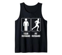 Your Husband vs. My Hubby - Funny Marathon Running Design Canotta
