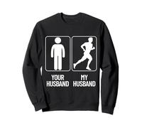 Your Husband vs. My Hubby - Funny Marathon Running Design Felpa