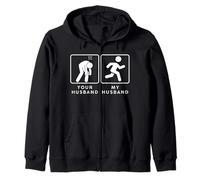 Your Husband vs. My Hubby - Funny Marathon Running Design Felpa con Cappuccio
