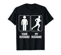 Your Husband vs. My Hubby - Funny Marathon Running Design Maglietta