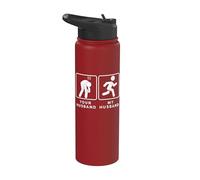 Your Husband vs. My Hubby - Funny Marathon Running Design Stainless Steel Insulated Water Bottle
