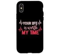 Your Life Is Worth My Time, maglietta da donna per infermiere e uomo, Kid Health Custodia per iPhone X/XS