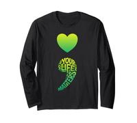 Your Life Matters Supporto per la consapevolezza della Salute mentale dei Semi Colon Maglia a Manica