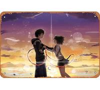 Your Name, Kimi No Na Wa, Mitsuha Miyamizu, Taki Tachibana Poster Decorazione artistica da parete in metallo retrò 20,3 x 30,5 cm