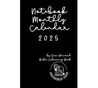 Your Notes Monthly Calendar 2025 Buba Colouring Book: Basic Lined Journal for Writing, Hardcover Notebook, 5.5 x 8.5 in, 300 Pages, for Gift, for Work, School, Taking, for Women, Men