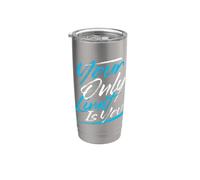 Your Only Limit Is You Motivational Graphic Citazioni Detti Bicchiere termico in acciaio inox doppia parete