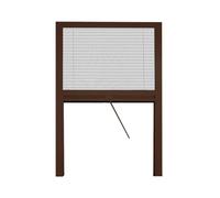 Voilà Zanzariera universale a plissè per finestre in kit riducibile Marrone (160x160cm)