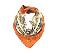 YOUR SMILE Seta Feeling Sciarpa Donna Moda Modello & Tinta Unita Grande Quadrato Raso Foulard, 305, 35''x35''