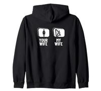 Your Wife My Wife Arpa Marito Arpista Divertente Felpa con Cappuccio