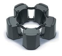 YourCasa Base per serbatoi di acqua piovana - piedistallo - Supporto modulare regolabile in 3 misure - Sottovaso rotondo fino a 500 litri