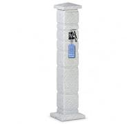 YourCasa Colonna d'acqua classica da giardino, effetto granito, colonna d'acqua romana con rubinetto da 3/4 e contenitore, fontana da 111 cm, resistente alle intemperie (arenaria)