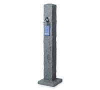 YourCasa Colonna d'acqua da giardino, effetto granito, con connettore per rubinetto, 98 cm, per esterni, resistente alle intemperie, ai raggi UV, al gelo (antracite)