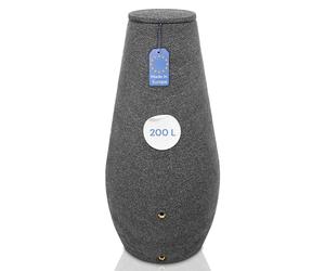 YourCasa Contenitore per acqua piovana da 200 litri [EcoDrop] con filettatura in metallo e coperchio - Botte per pioggia in plastica - Serbatoio per acqua piovana - Serbatoio acqua piovana giardino