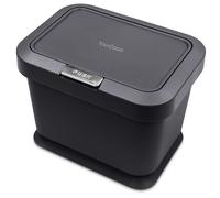 YourCasa Pattumiera per compost da 5L - contenitore per rifiuti alimentari da cucina - coperchio si apre con pulsante - piccolo cestino da piano di lavoro - contenitore a prova di odore - compostiera