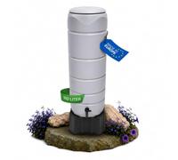 YourCasa Serbatoio Acqua Piovana 110 Litri con Rubinetto e Base Circletower- Cisterna Raccolta Acqua Piovana per Giardino, Resistente a UV e Gelo