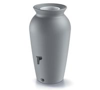 YourCasa Serbatoio dell'acqua piovana da 120 - 230 litri [DropCatcher] con filtro e rubinetto, in plastica, antigelo, per acqua piovana, per giardino, serbatoio dell'acqua piovana (grigio, 120 l)