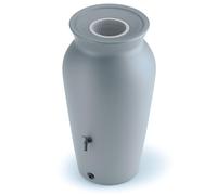 YourCasa Serbatoio dell'acqua piovana da 120 - 230 litri [DropCatcher] con filtro e rubinetto, in plastica, antigelo, per acqua piovana, per giardino, serbatoio dell'acqua piovana (grigio, 230 l)
