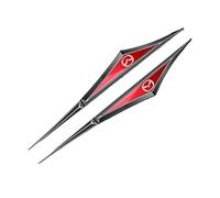 Yourdou 2 Pezzi Metallo Stemmi Adesivo Auto per Mazda, Auto Logo Emblema Adesivi Emblemi Metallici per Automobile Accessori per Lo Styling dei Veicoli,Red 1