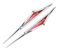 Yourdou 2 Pezzi Metallo Stemmi Adesivo Auto per Volvo XC70 2007-2013, Auto Logo Emblema Adesivi Emblemi Metallici per Automobile Accessori per Lo Styling dei Veicoli,Red