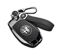 Yourdou Auto Guscio Chiave per Alfa Romeo Junior 2024 2025, Cover Chiave Custodia Chiavi Telecomando Copri Chiavi Protezione Anti-Caduta Custodia Coprichiave Accessori Auto,Black-B